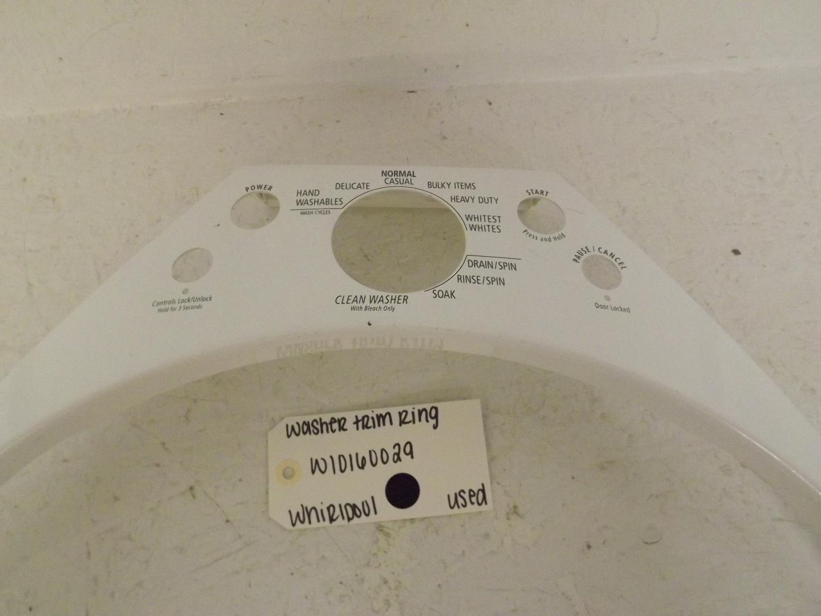 Whirlpool Washer W10160029 Trim Ring Used Whirlpool Washer W10160029 Trim Ring Used